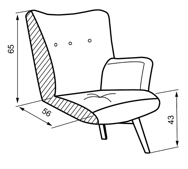 Nuria NURIA skandináv fotel, választható színek 9