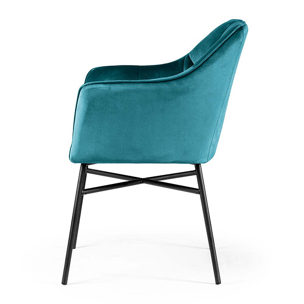 Rimini RIMINI karosszék Velvet – türkiz/ fekete láb 4