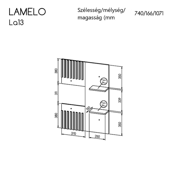 Lamelo LAMELO Fali panel LA13 2
