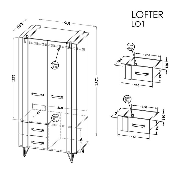 Lofter Lofter szekrény 2