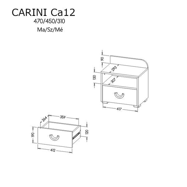Carini Carini éjjeli szekrény 2
