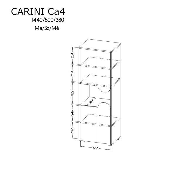 Carini Carini alacsony polcos szekrény 2