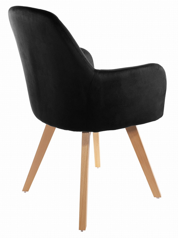 Inspired chairs MOLDE szék – fekete bársony, 2 db 5