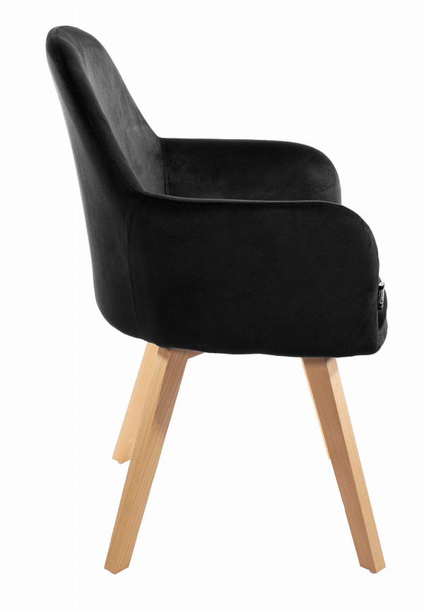 Inspired chairs MOLDE szék – fekete bársony, 2 db 3