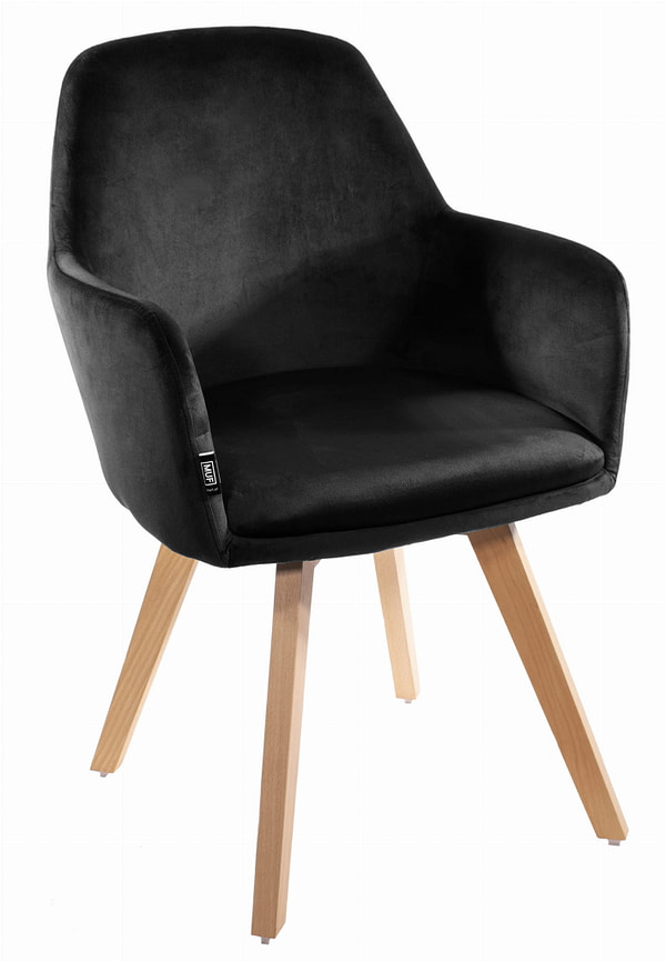 Inspired chairs MOLDE szék – fekete bársony, 2 db