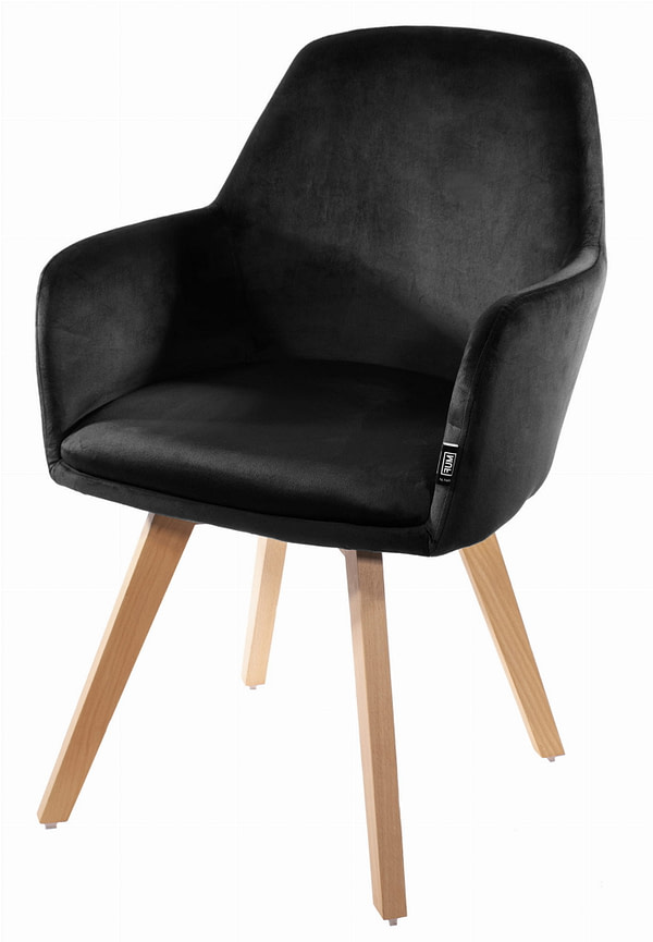 Inspired chairs MOLDE szék – fekete bársony, 2 db 6