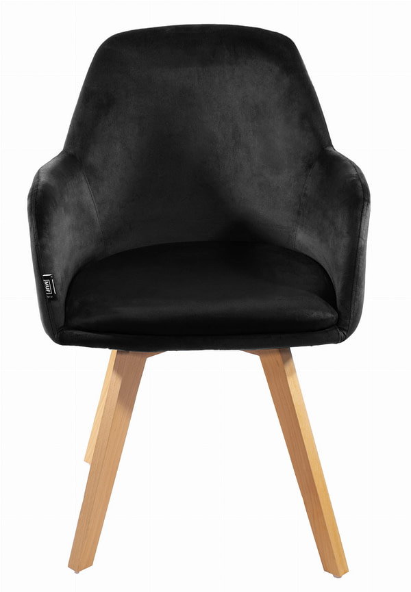 Inspired chairs MOLDE szék – fekete bársony, 2 db 2